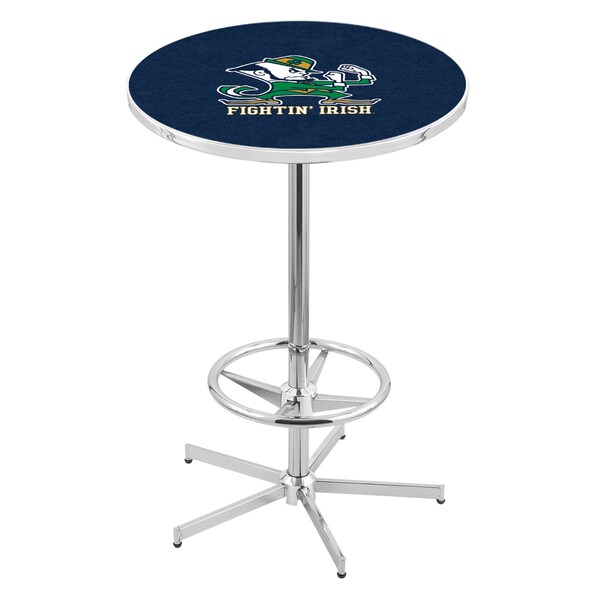 42" Chrome Notre Dame Leprechaun Pub Table